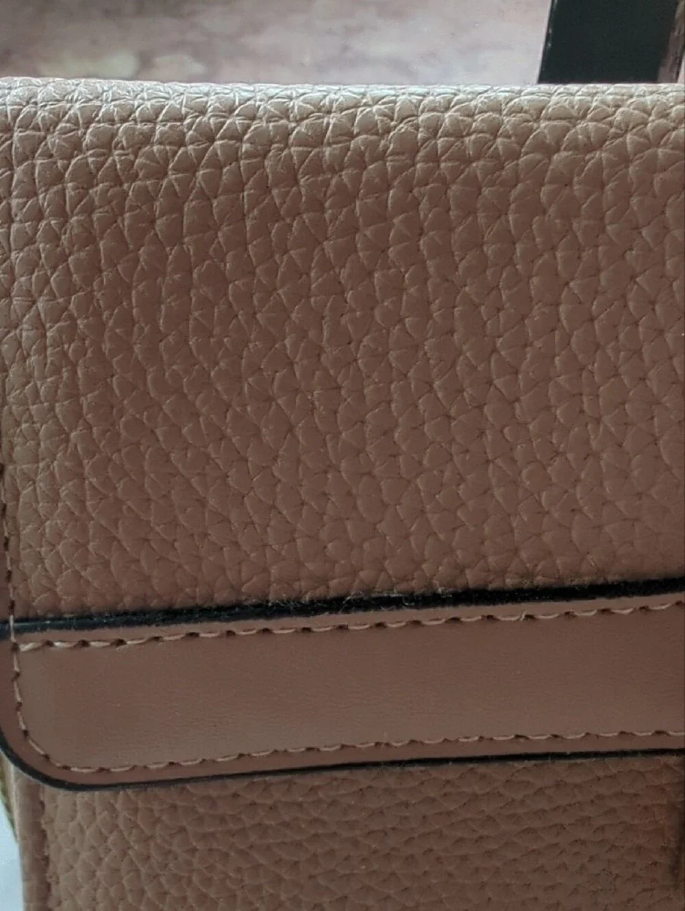 Pebbled Taupe Wallet with Gold Magnetic-Latch, NWOT